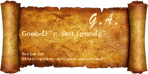 Gombár Antigoné névjegykártya